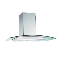 Curved Glass Chimnet Hood 900mm