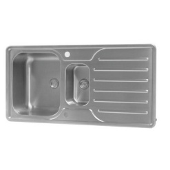 Deep Square One and a Half Bowl & Drainer (Reversible)