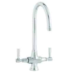Savio Swan Neck Tap Chrome Levers